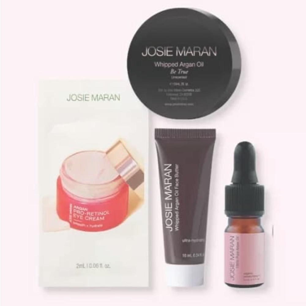 JOSIE MARAN 4p Whipped Argan Oil Face Butter Moisturizer Eye Cream NIP $50